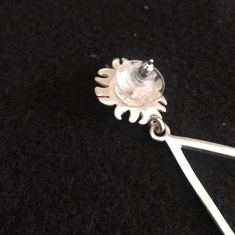 Sterling Silver Sun Moon dangle earrings. - Picture 8 of 8